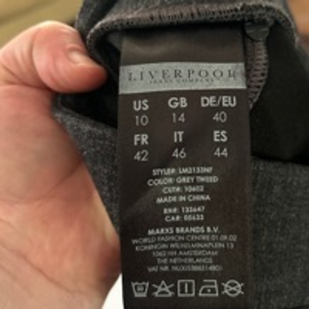 Women's Liverpool Jeans Company Gray Tweed Pants Size 10
#042 - Picture 7 of 7